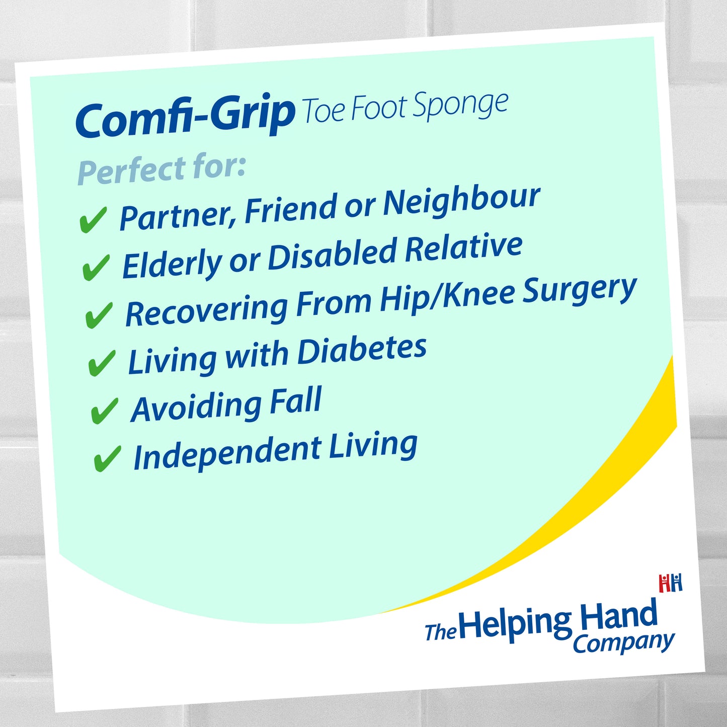 Comfi-Grip Long Handled Toe and Foot Sponge