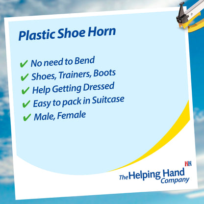 Long Handled Yellow Plastic Shoe Horn (21-inch / 53cm)