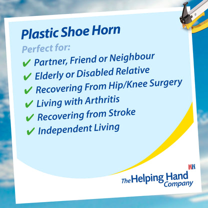 Long Handled Yellow Plastic Shoe Horn (21-inch / 53cm)