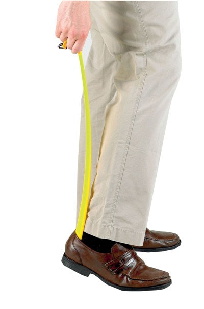 Long Handled Yellow Plastic Shoe Horn (21-inch / 53cm)